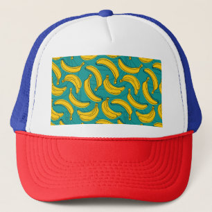Yellow Banana: Black Outline Vintage Trucker Hat