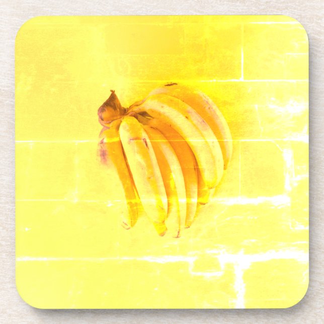  "Yellow Banana" Cute Photo. Buy Now Coaster (Front)