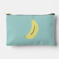 Yellow banana drawing on blue
