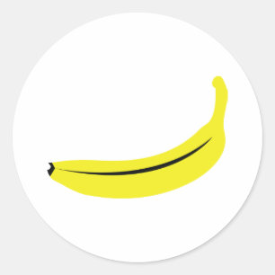 yellow banana fruit classic round sticker