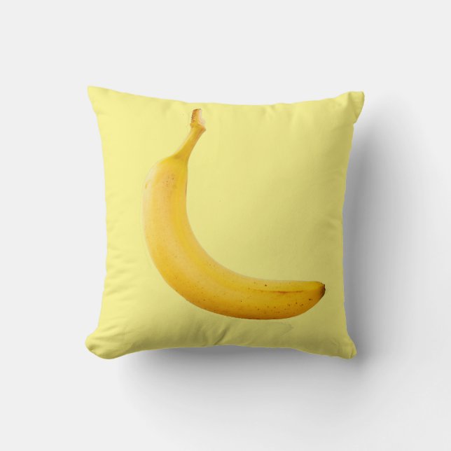 Yellow Banana on yellow  Cushion (Front)