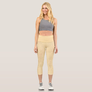 Yellow Banana Sand Capri Leggings