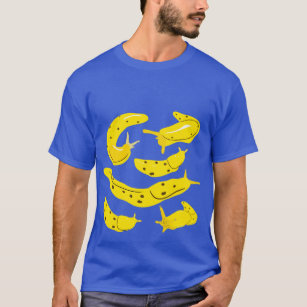 Yellow Banana Slugs Collage Illustration Graphic T-Shirt