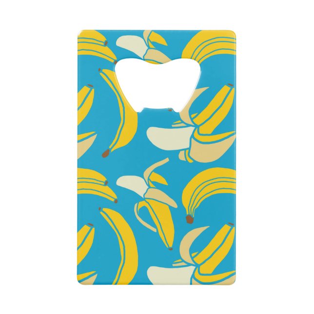 Yellow bananas, blue background pattern (Front)
