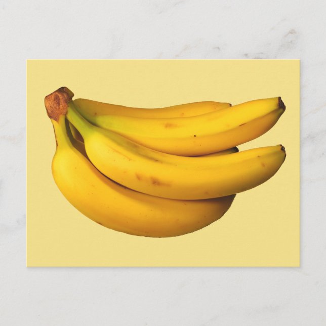 Yellow Bananas Cuddle in a Bunch Postcard (Front)