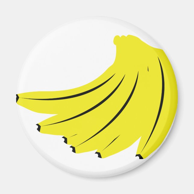 yellow bananas fruits magnet (Front)