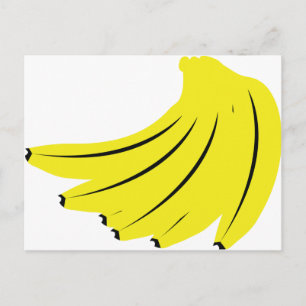 yellow bananas fruits postcard