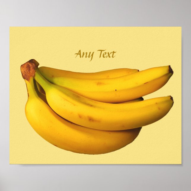 Yellow bananas in a bunch  poster (Front)