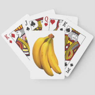 Yellow bananas in a bunch rectangular playing cards