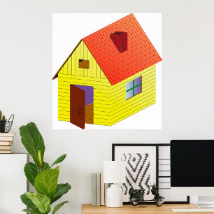 Yellow Barn House Poster