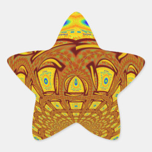 Yellow Baseball Glove: A Retro Look Star Sticker