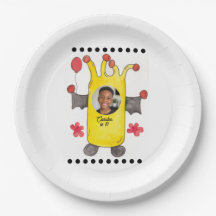 Yellow Bat Monster Kids Birthday Party Paper Plate