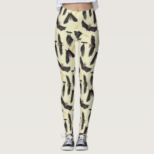 yellow bats leggings