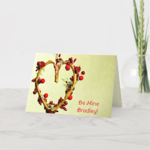 Yellow  Be Mine For Him Light Hearted Valentines Holiday Card