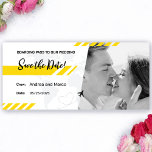 Yellow Beach Boarding Pass Wedding Save the Date<br><div class="desc">Set the mood for your dream destination wedding with sunny-yellow boarding pass wedding save the dates. This vibrant design is perfect for couples planning a beach wedding or those who simply want to add a touch of sunshine to their special day. Each save the dates is magnetic and is beautifully...</div>