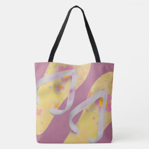 Yellow Beach Flipflop Sandals Tote Bag