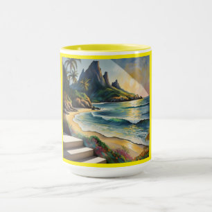 Yellow Beach Sunset Mug