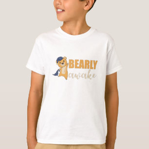 Yellow Bear Bearly Awake Cute Bear Teddy Bear T-Shirt