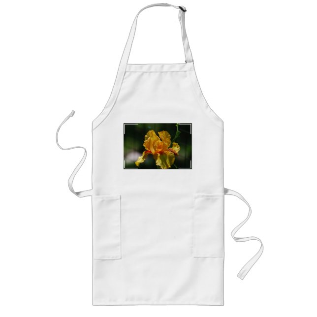 Yellow Bearded Iris Long Apron (Front)