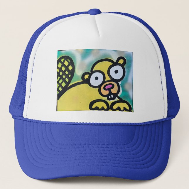 Yellow Beaver Trucker Hat (Front)