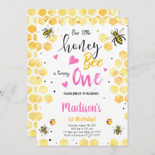 Yellow Bee Invitation
