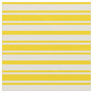Yellow & Beige Coloured Lines Pattern Fabric