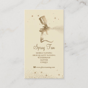 Yellow Beige Tanning Spray Sparkle Gold Business Card