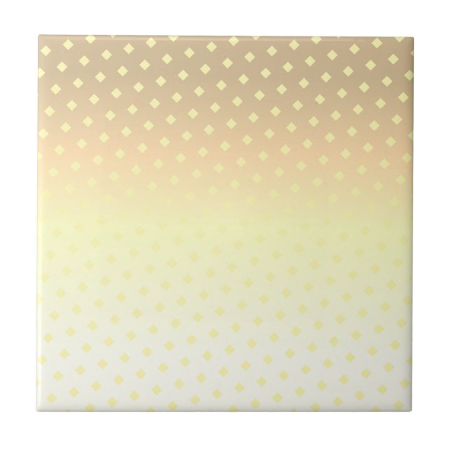 Yellow Beige White Colours Stars Minimalistic Tile (Front)