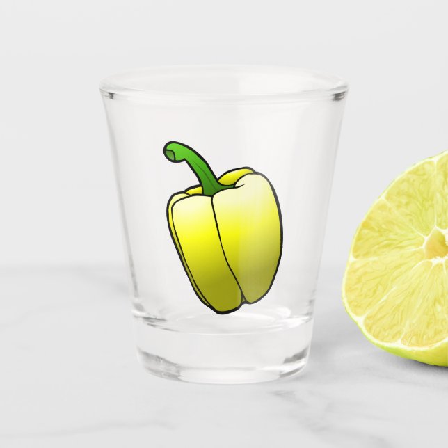 Yellow Bell Pepper Shot Glass (Front)