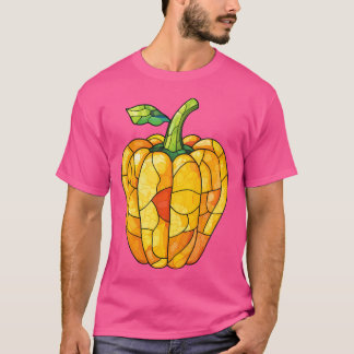 Yellow Bell Pepper Stained Glass T-Shirt