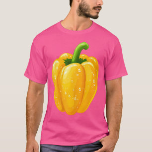 Yellow Bell Pepper With Water Droplets T-Shirt