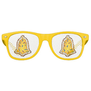 Yellow Bell Sugar Cookie Merry Christmas Holiday Retro Sunglasses