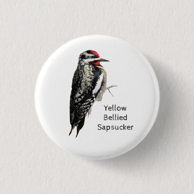 Yellow-Bellied Sapsucker 3 Cm Round Badge (Front)
