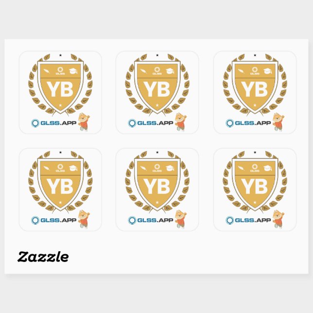 Yellow Belt Certified - GLSS.app Square Sticker (Sheet)
