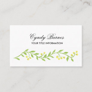 Yellow Berry Vine Business Card