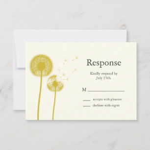 Yellow Best Wishes! RSVP Card