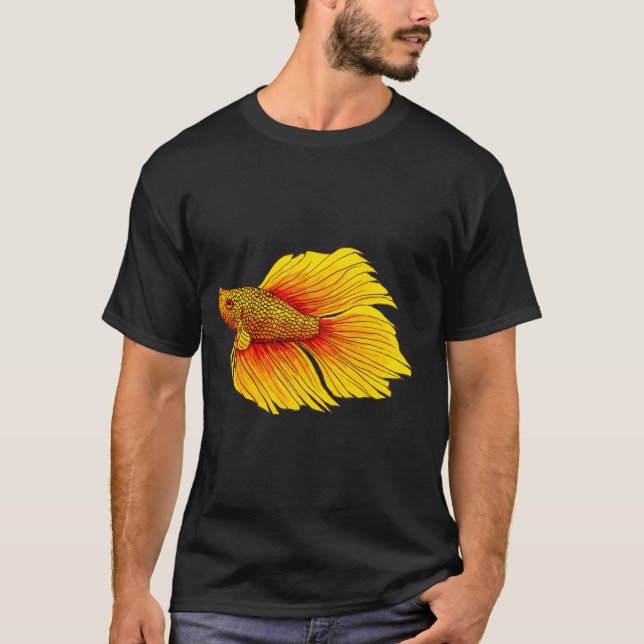 Yellow Betta Fish T-Shirt (Front)