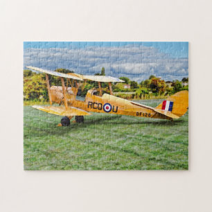 Yellow Bi Plane jigsaw Puzzle