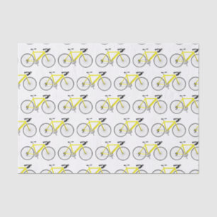 Yellow Bicycle on White Tissue Paper