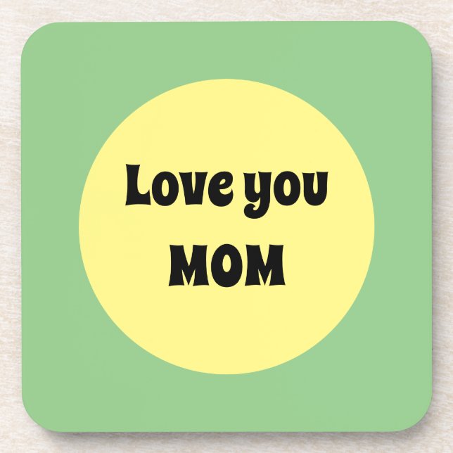 Yellow Big Dot Coaster (Front)