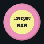 Yellow Big Dot Magnet<br><div class="desc">A cool yellow and purple big dot design in trending colours with a text template. Click personalise to change the short words to your liking,  or buy it as is.  For a modern home decor style.</div>