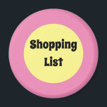 Yellow Big Dot Magnet<br><div class="desc">A cool yellow and purple big dot design in trending colours with a text template. Click personalise to change the short words to your liking,  or buy it as is.  For a modern home decor style.</div>