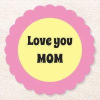 Yellow Big Dot Paper Coaster