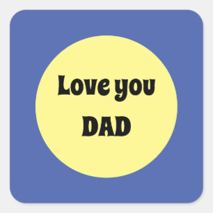 Yellow Big Dot Square Sticker