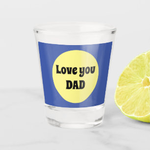 Yellow Big Dot Square Sticker Shot Glass