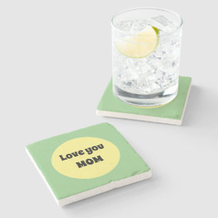 Yellow Big Dot Stone Coaster