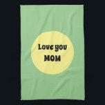 Yellow Big Dot Tea Towel<br><div class="desc">A cool yellow and purple big dot design in trending colours with a text template. Click personalise to change the short words to your liking,  or buy it as is.</div>