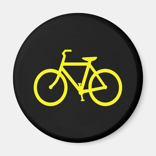 Yellow  Bike Magnet (Front)