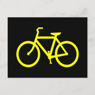 Yellow  Bike Postcard