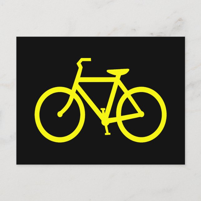 Yellow  Bike Postcard (Front)